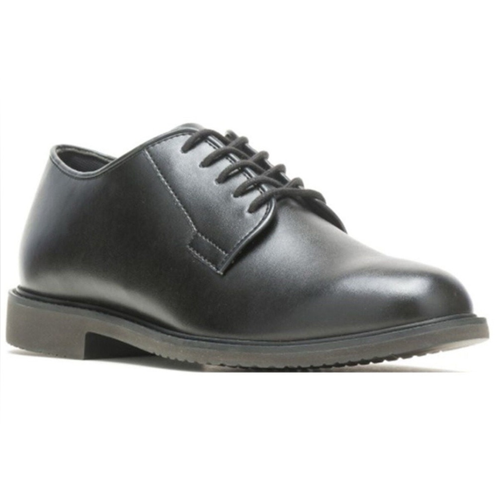 Capps Sentry Black Leather Oxford Uniform Shoes women’s size 8.5W Vibram soles